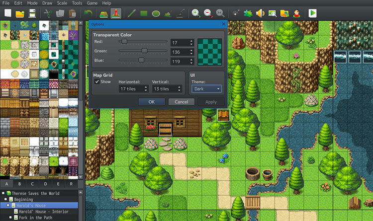 Listings in RPG Maker